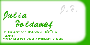 julia holdampf business card